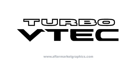 Turbo Vtec Decals - Pair (2 pieces)